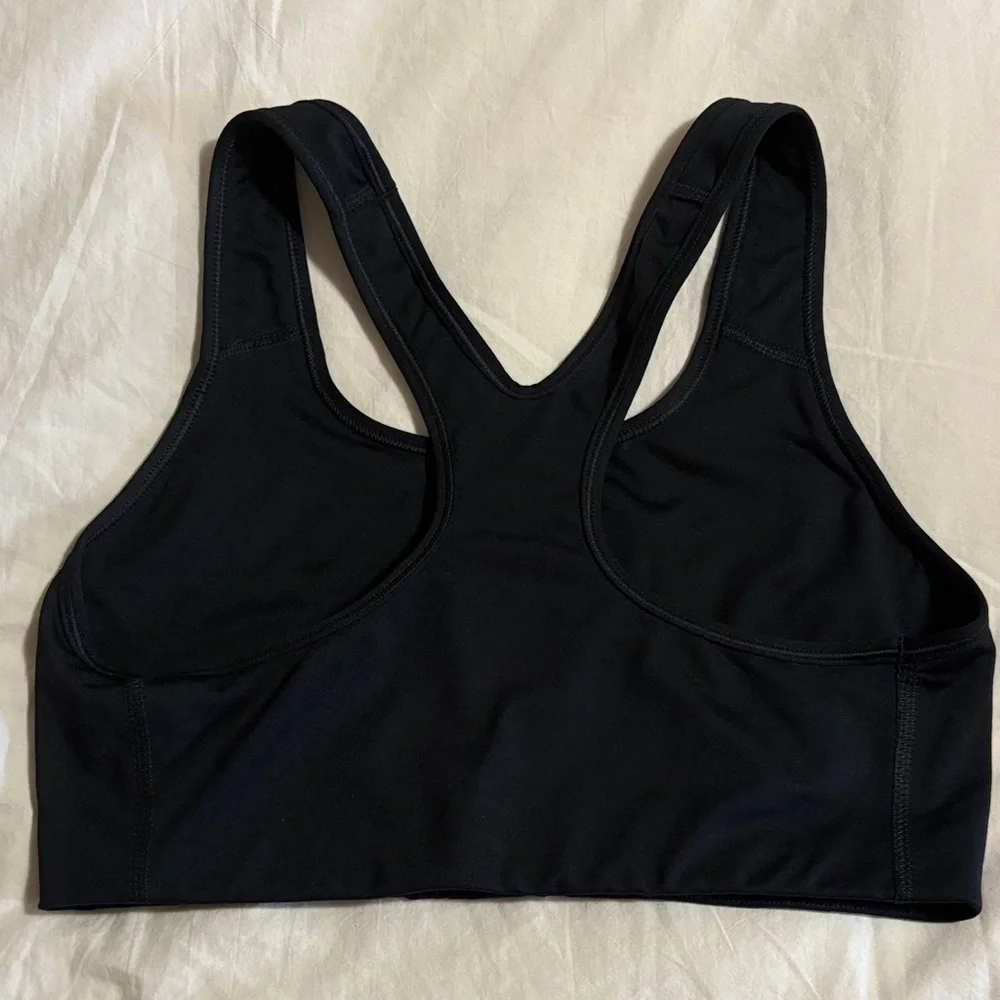 Nike Black Sports Bra with Silver and Gold Logo